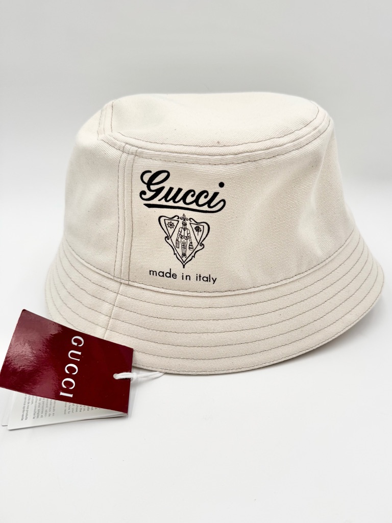 Gucci Printed Cotton Canvas Bucket Hat - L